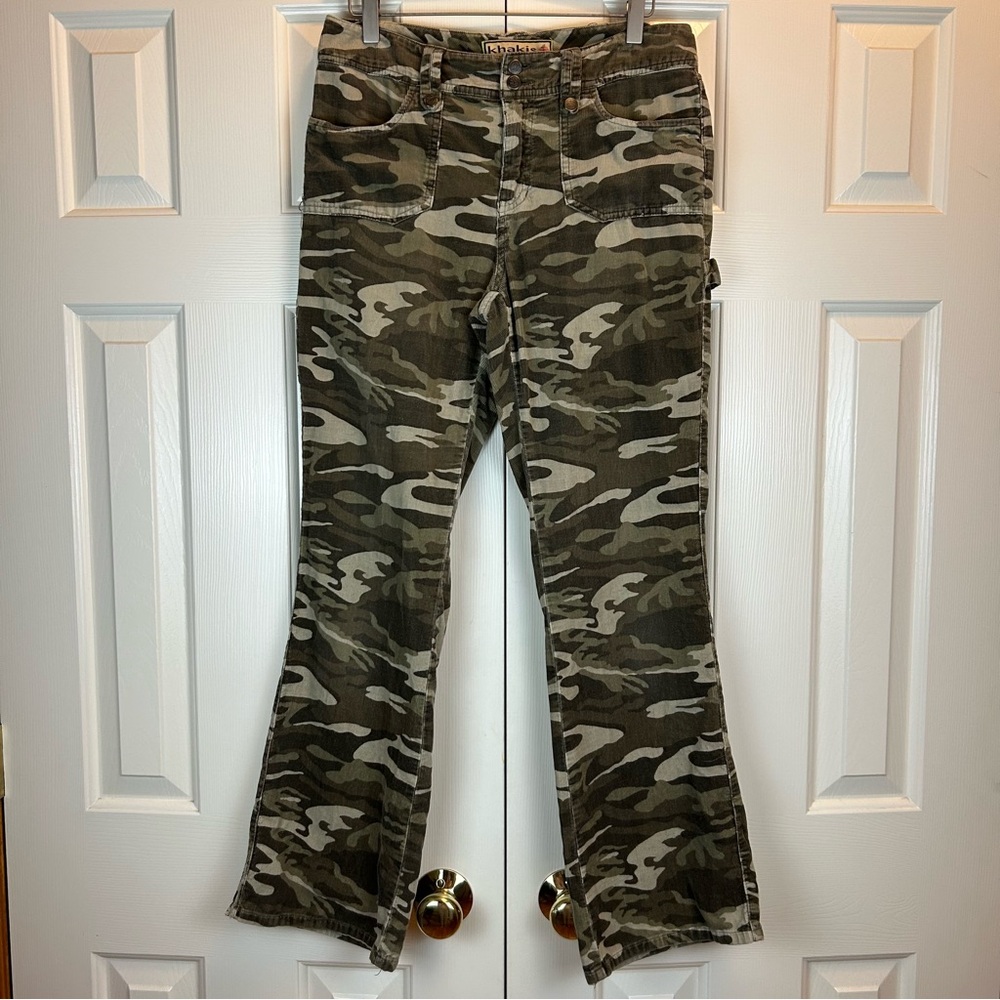 Vintage Y2K Camouflage Corduroy Cargo Pants